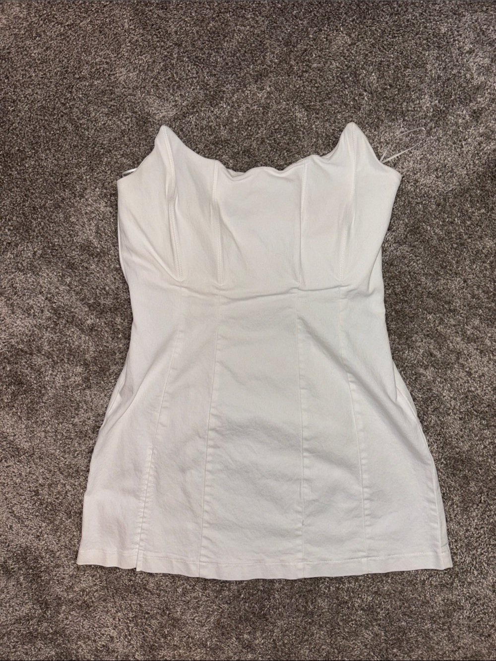 The Vintage Shop White Strapless Mini Dress